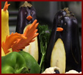 Eggplant penguins